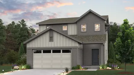 A house with a garage.