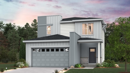 A house with a garage.