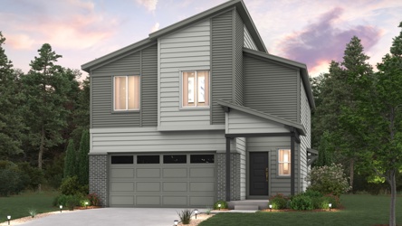 A house with a garage.