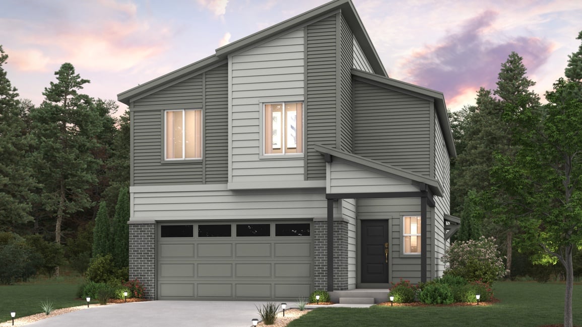 A house with a garage.