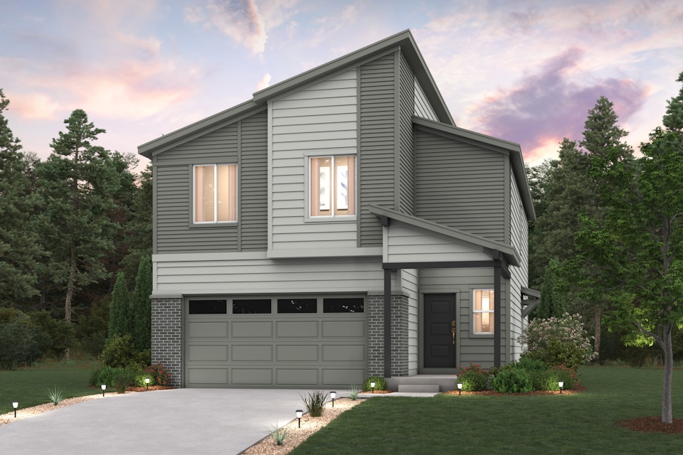 A house with a garage.