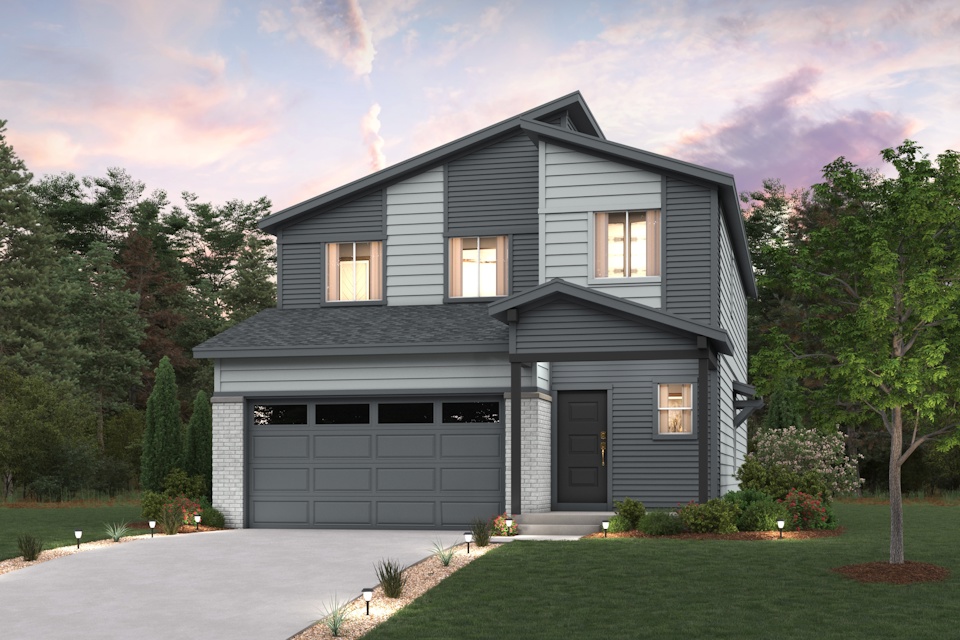 A house with a garage.