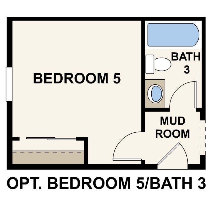 Diagram. Spruce Floorplan, Main Level Option