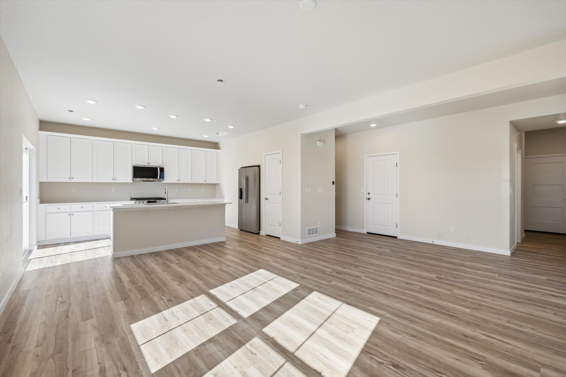 A large empty kitchen.