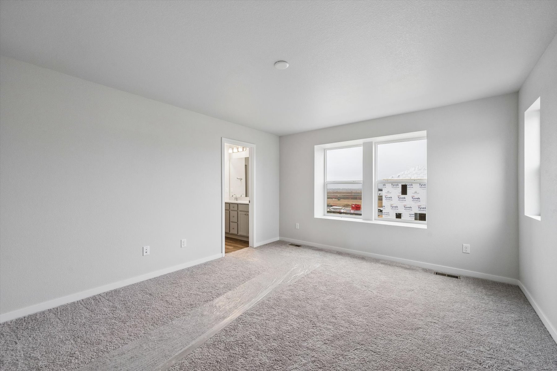 A room with white walls.