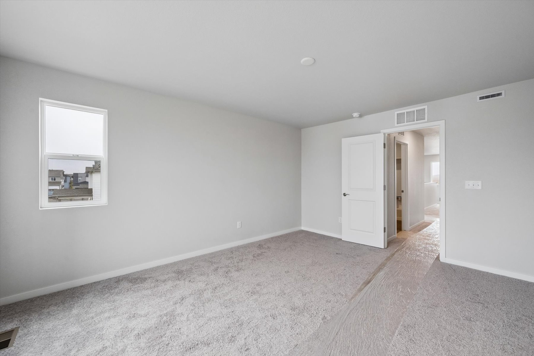 A room with white walls.