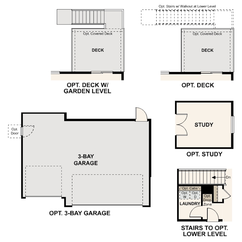 Palisade floor plan main level options at Morgan Hill in Erie, CO by Century Communities