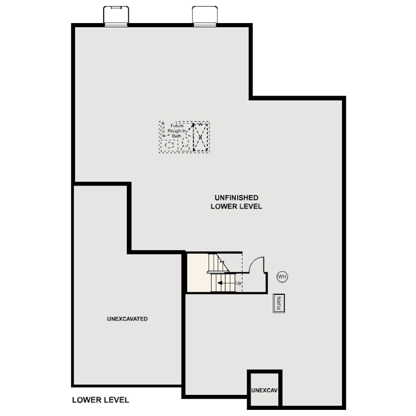 Humboldt floor plan lower level at Morgan Hill in Erie, CO by Century Communities