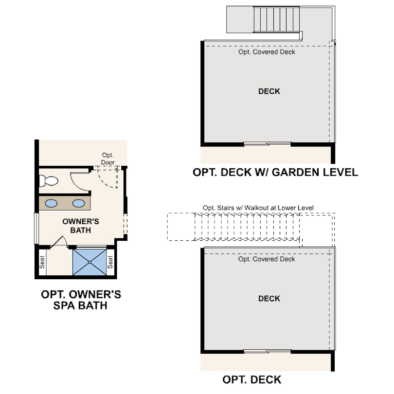 Humboldt floor plan main level options at Morgan Hill in Erie, CO by Century Communities