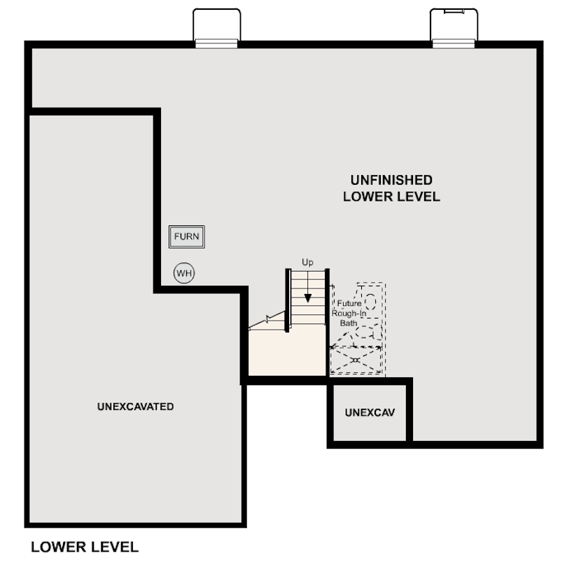 Palisade floor plan lower level options at Morgan Hill in Erie, CO by Century Communities