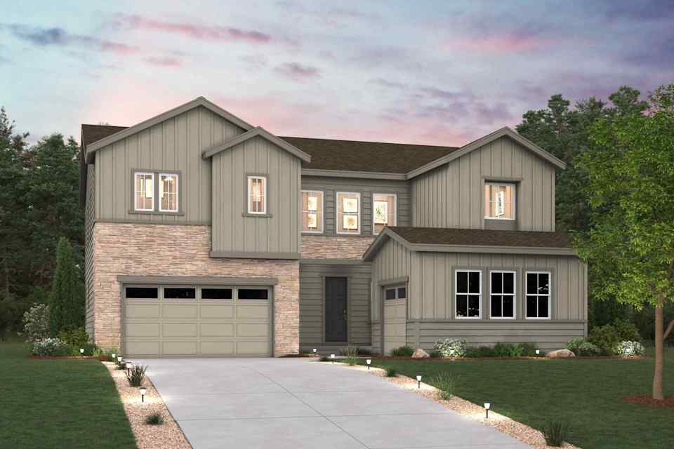 A house with a driveway.