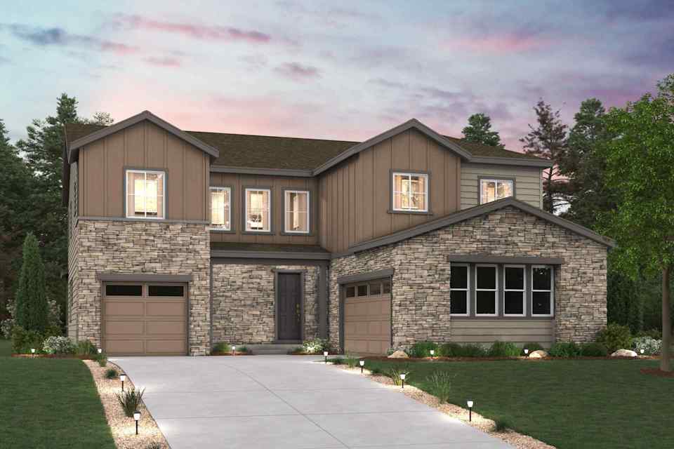 A house with a driveway.