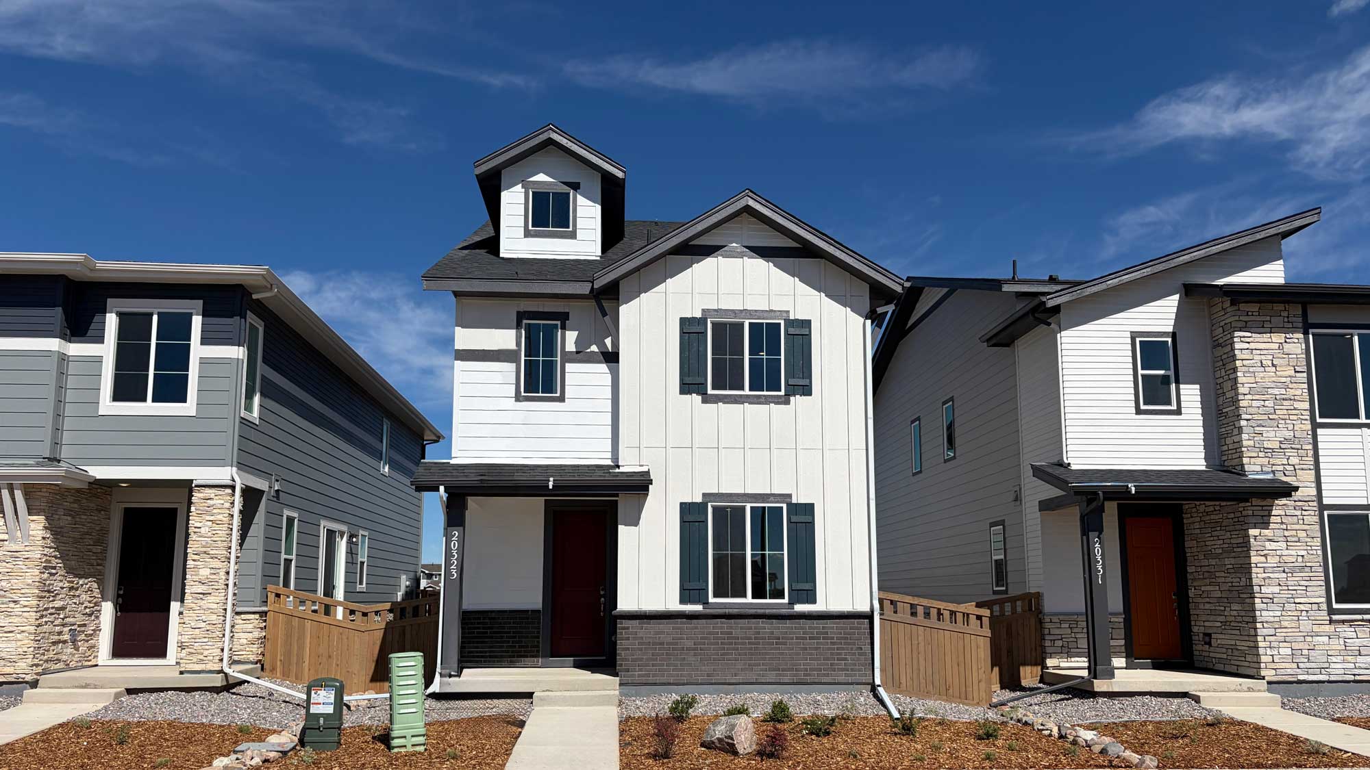 A row of houses.