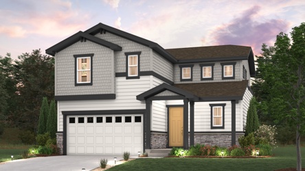 A house with a garage.