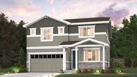 A house with a garage.