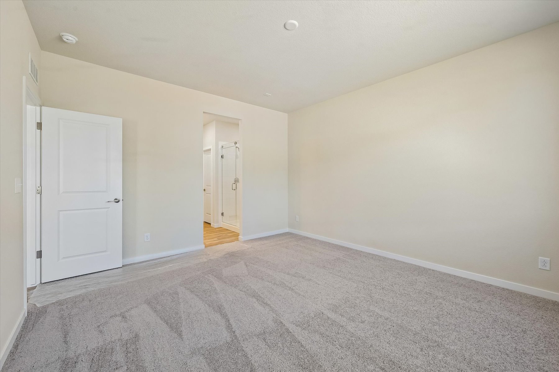 A room with white doors.
