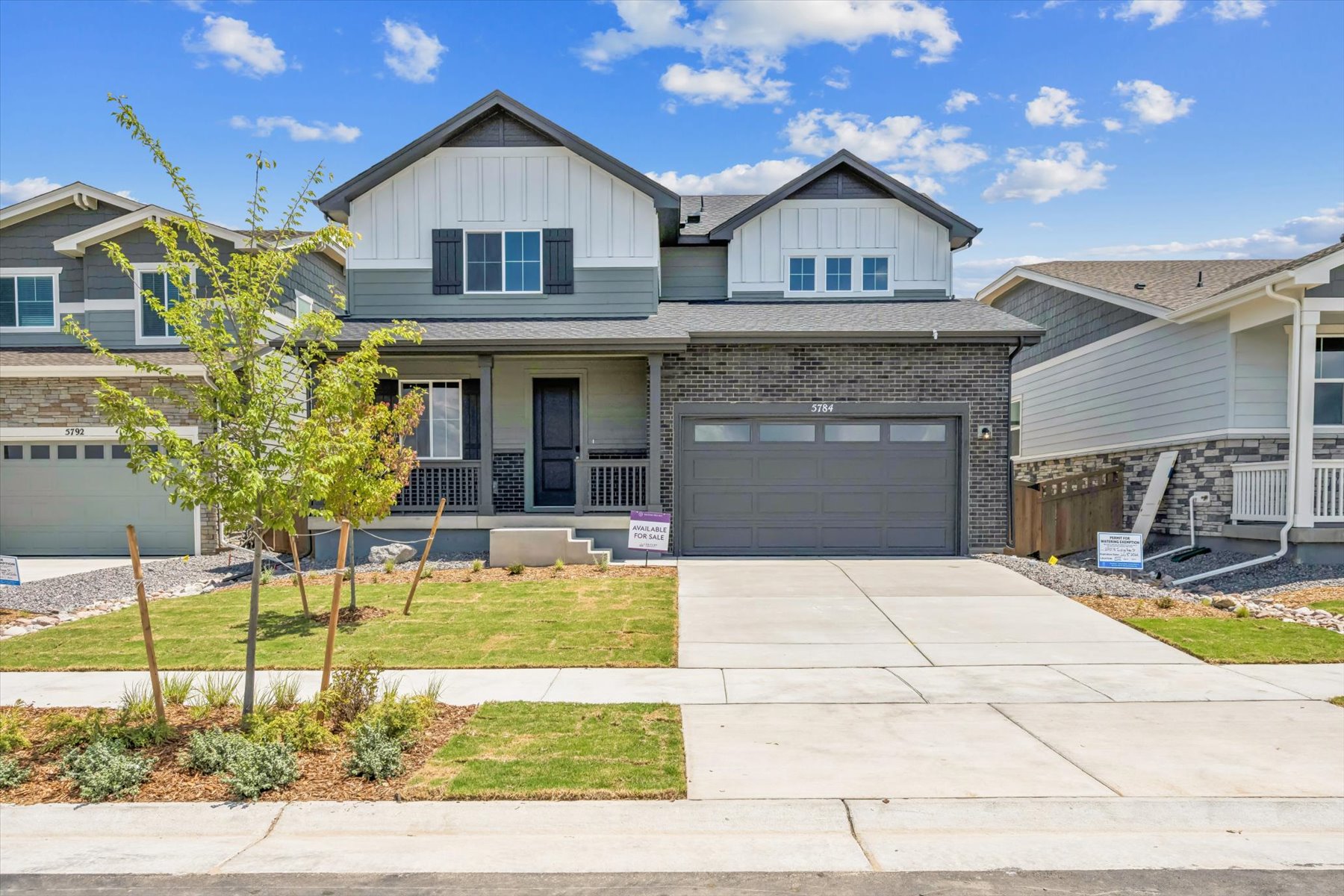 A house with a garage.