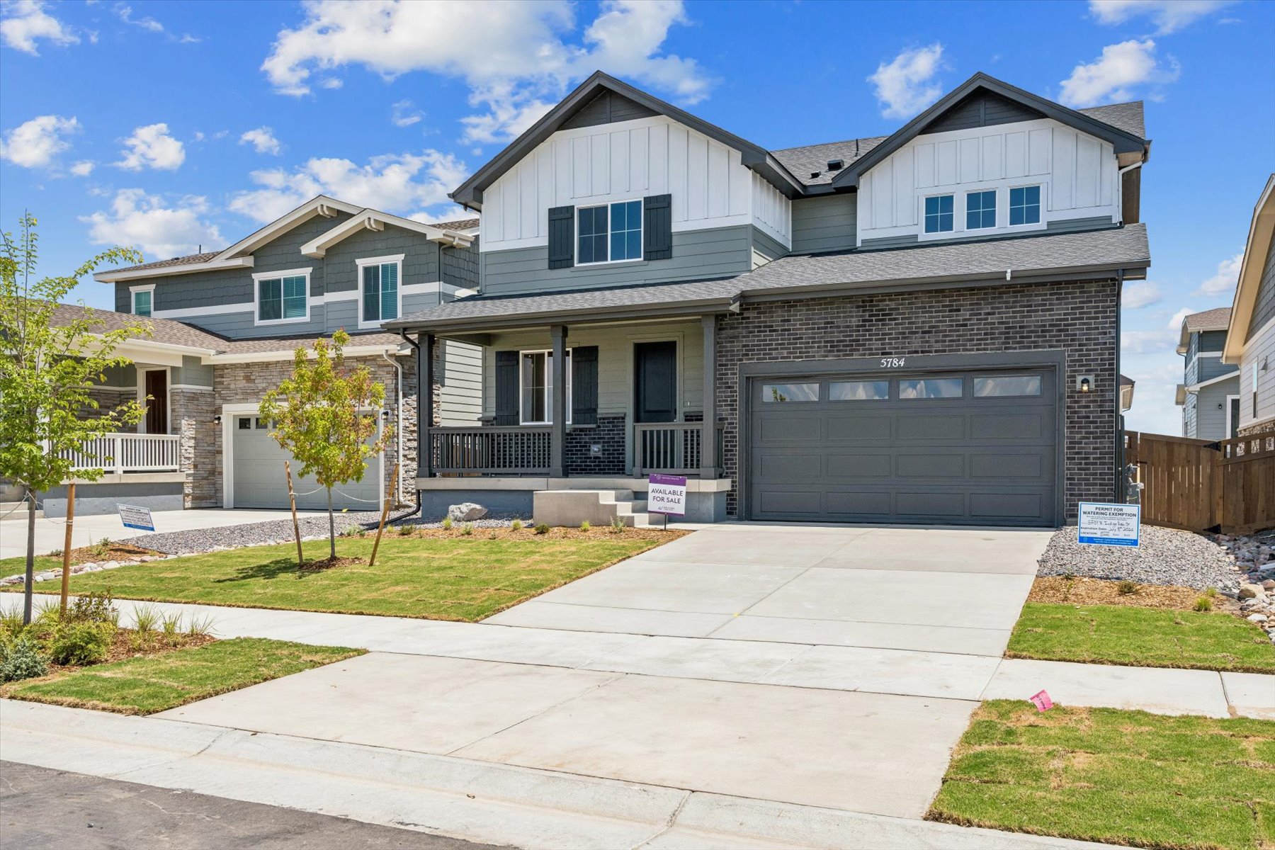 A house with a garage.