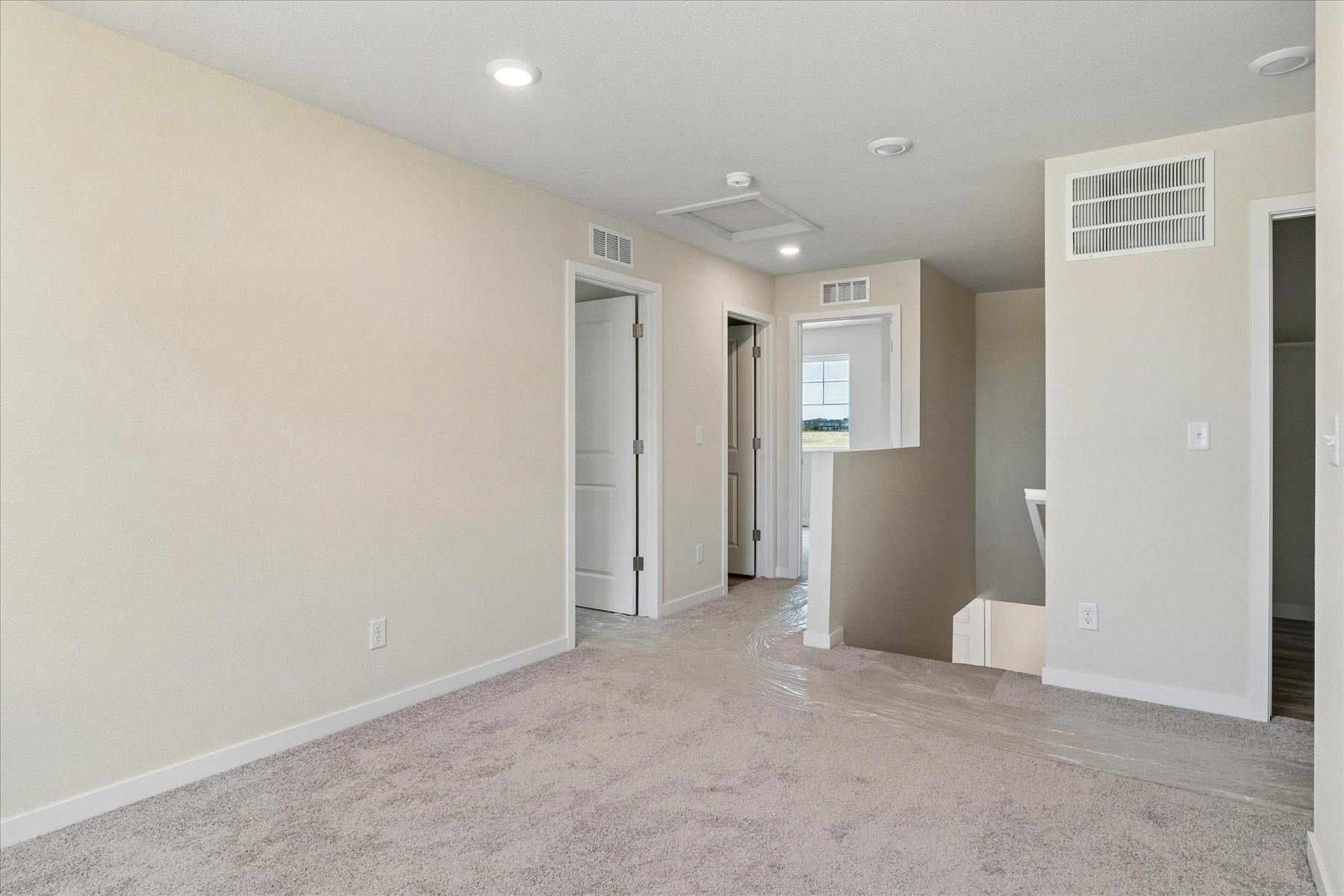 A room with white walls.