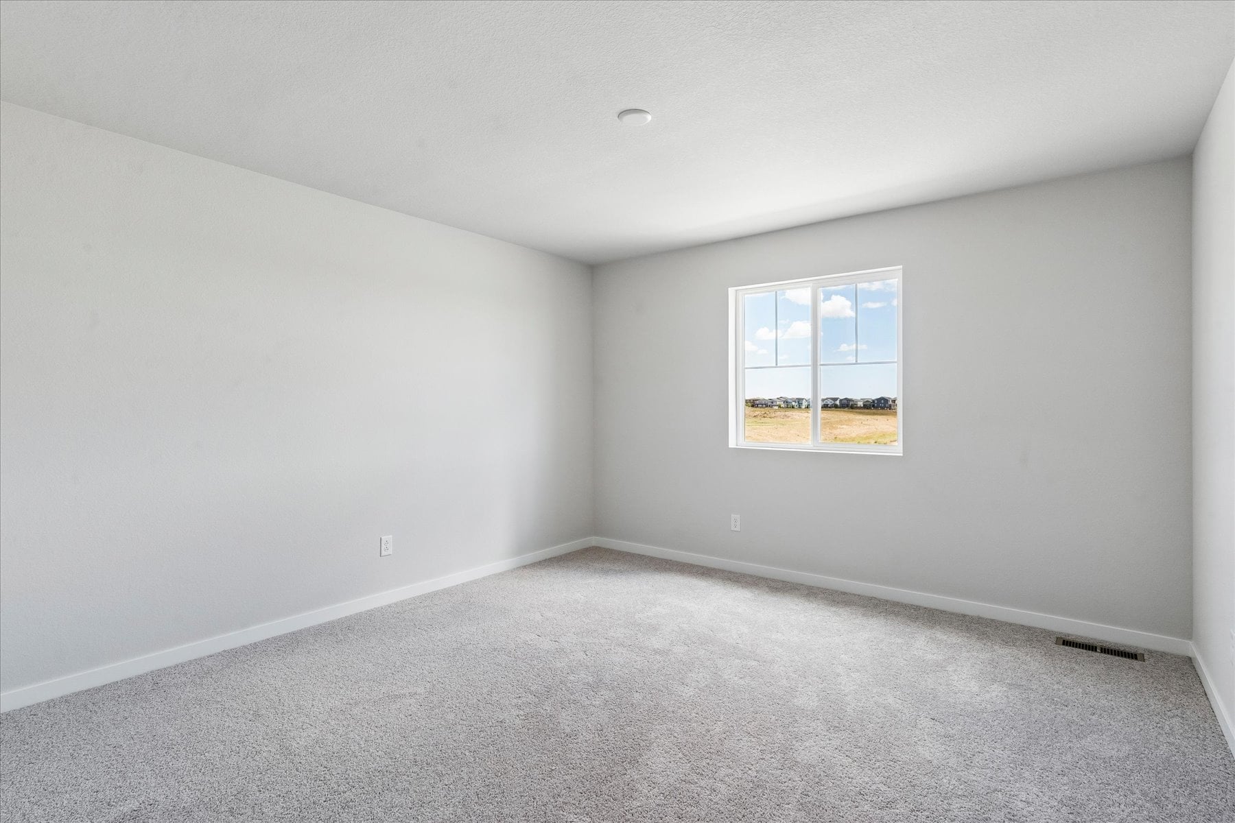 A room with a window.