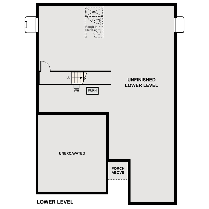 Diagram. Cimarron Floorplan, Standard Basement