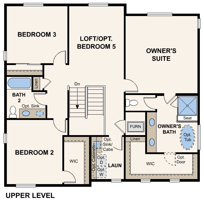 Diagram, engineering drawing. Roosevelt Floorplan, Upper Level