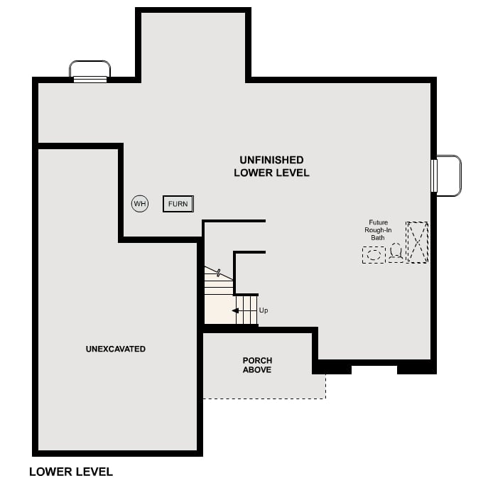 Diagram. Princeton II Floorplan, Standard Basement