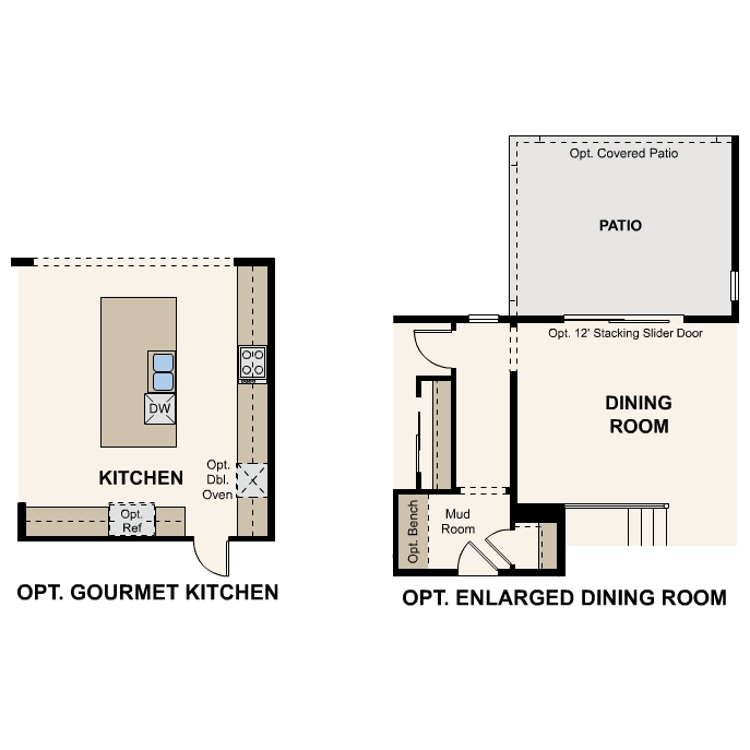 Diagram. Wellesley Floorplan, Main Level Options