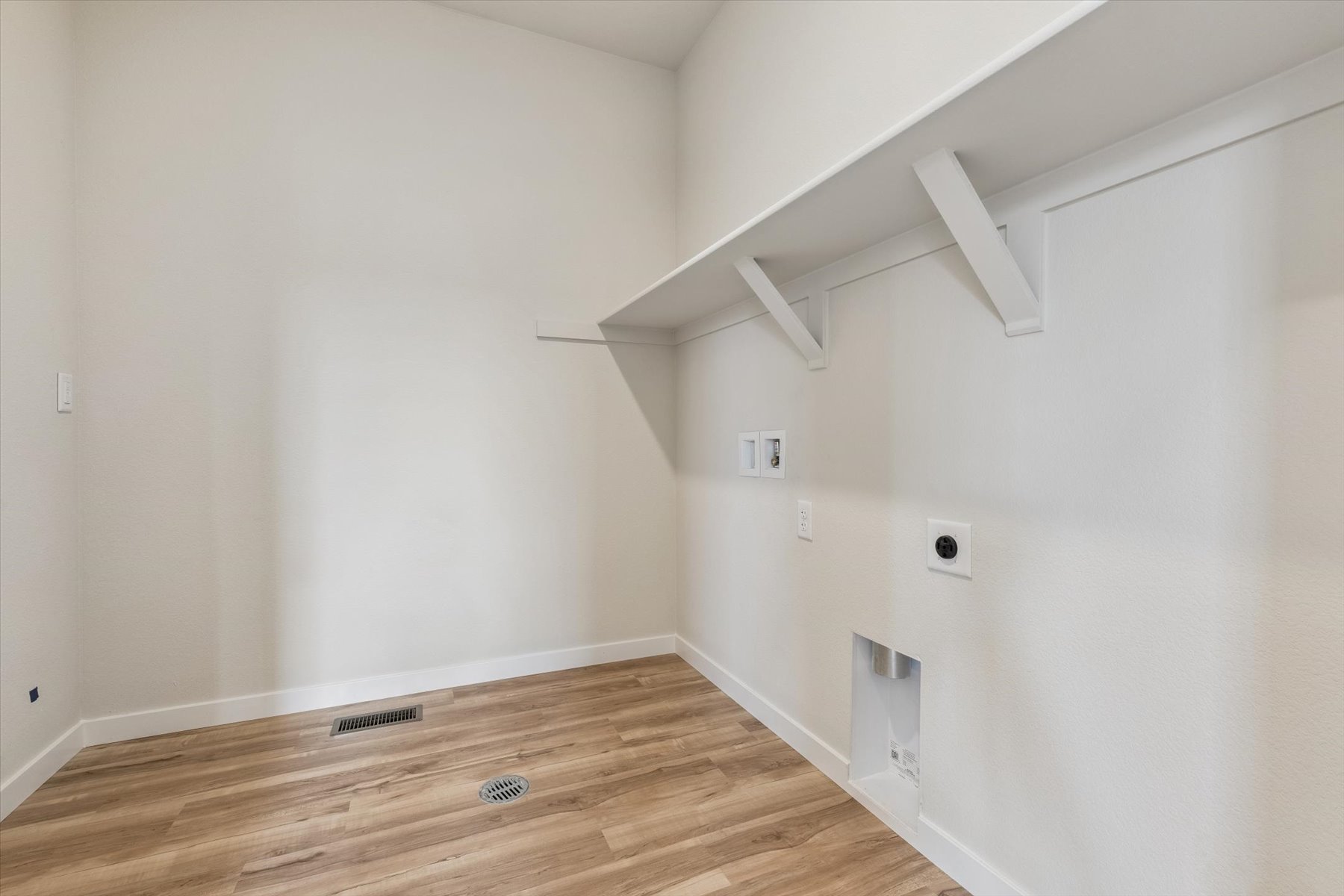 A room with white walls.