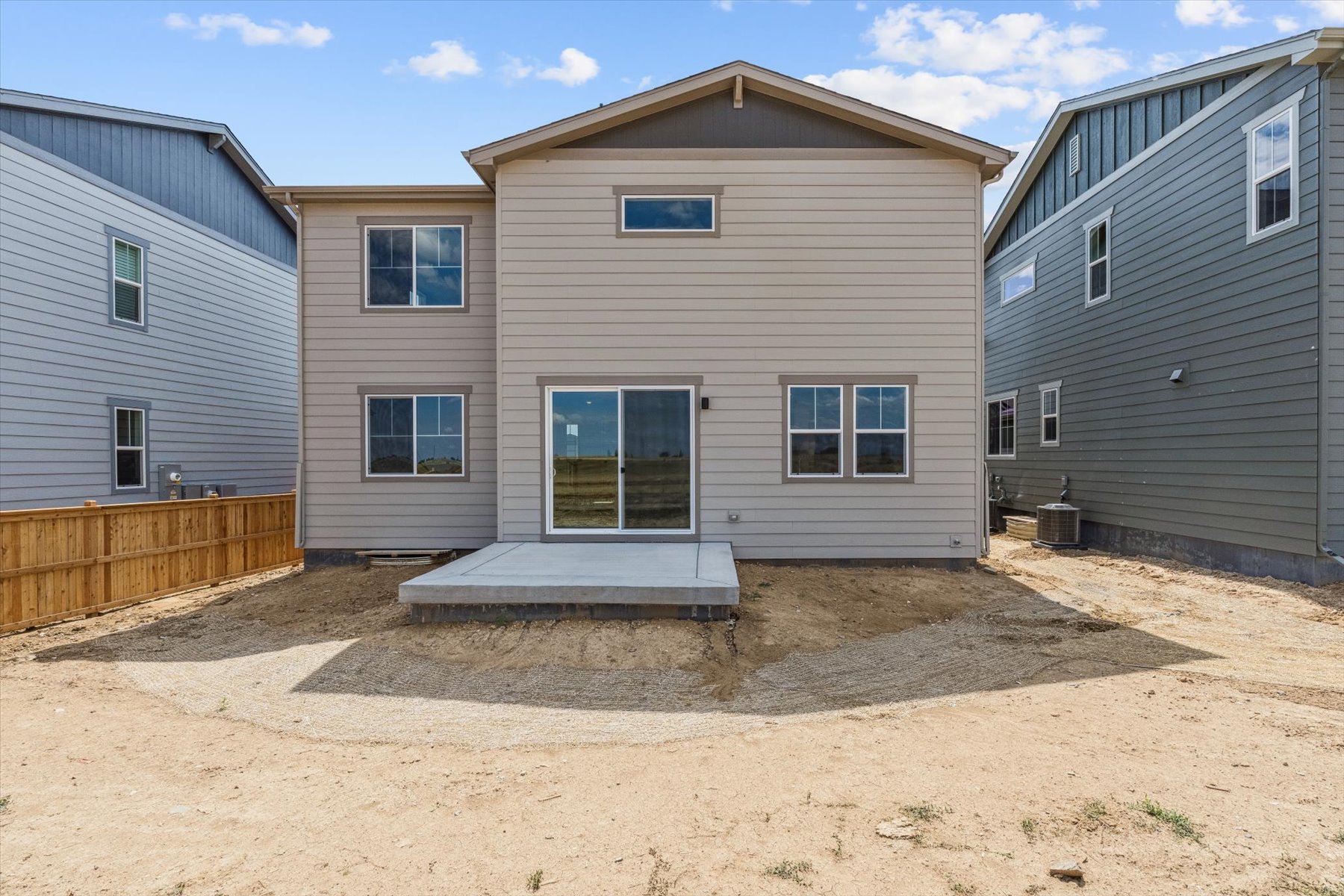 A house under construction.