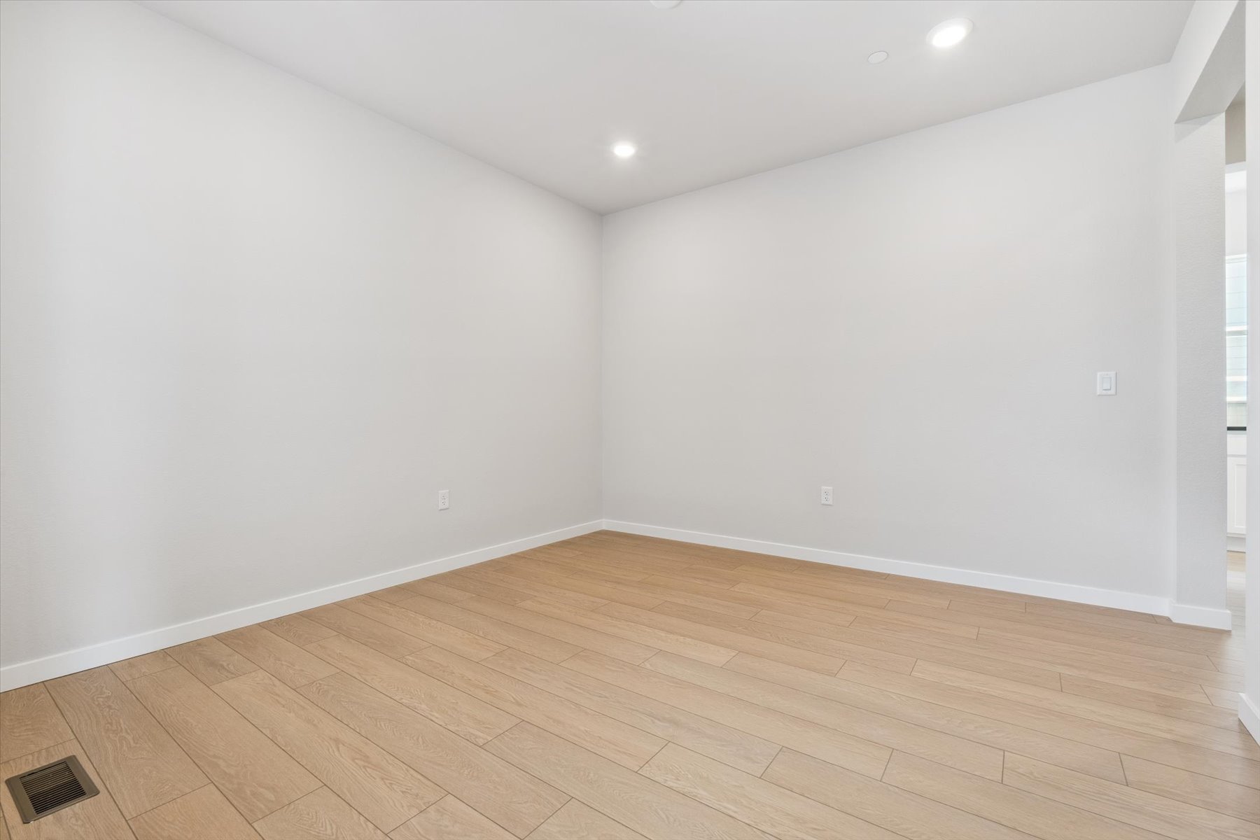 A room with white walls.