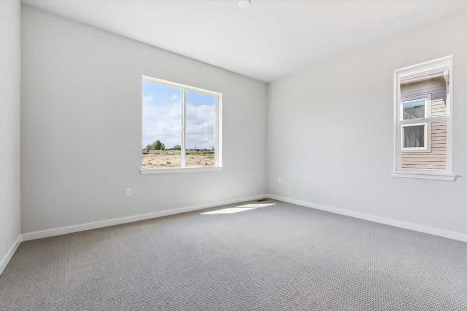 A room with windows.