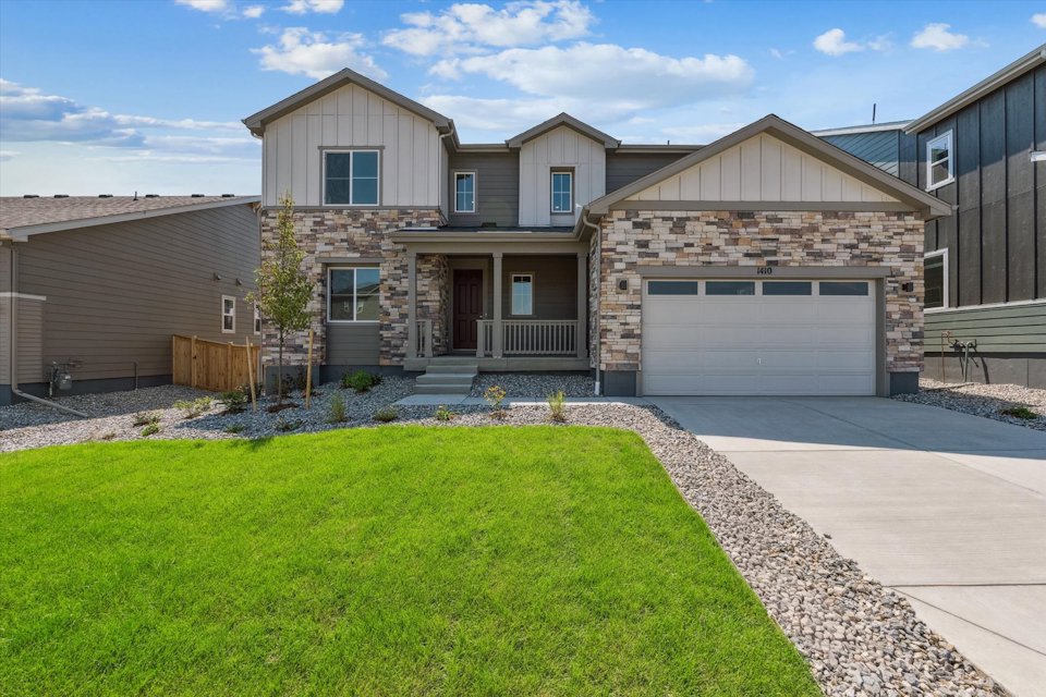A house with a driveway.