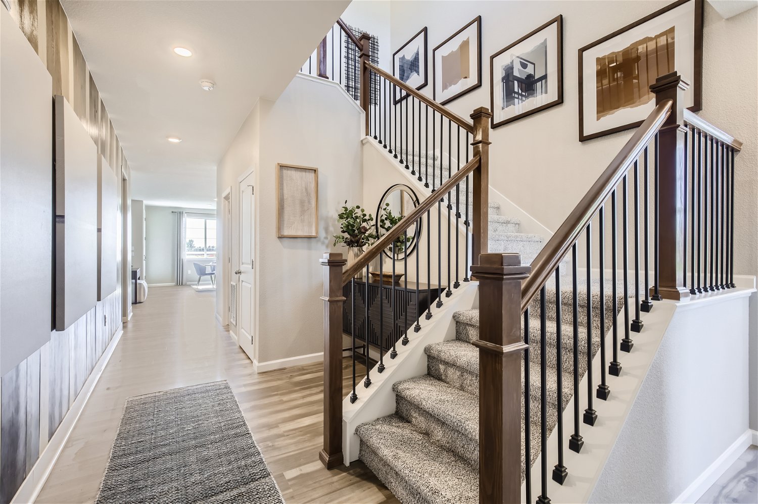 A staircase in a house.