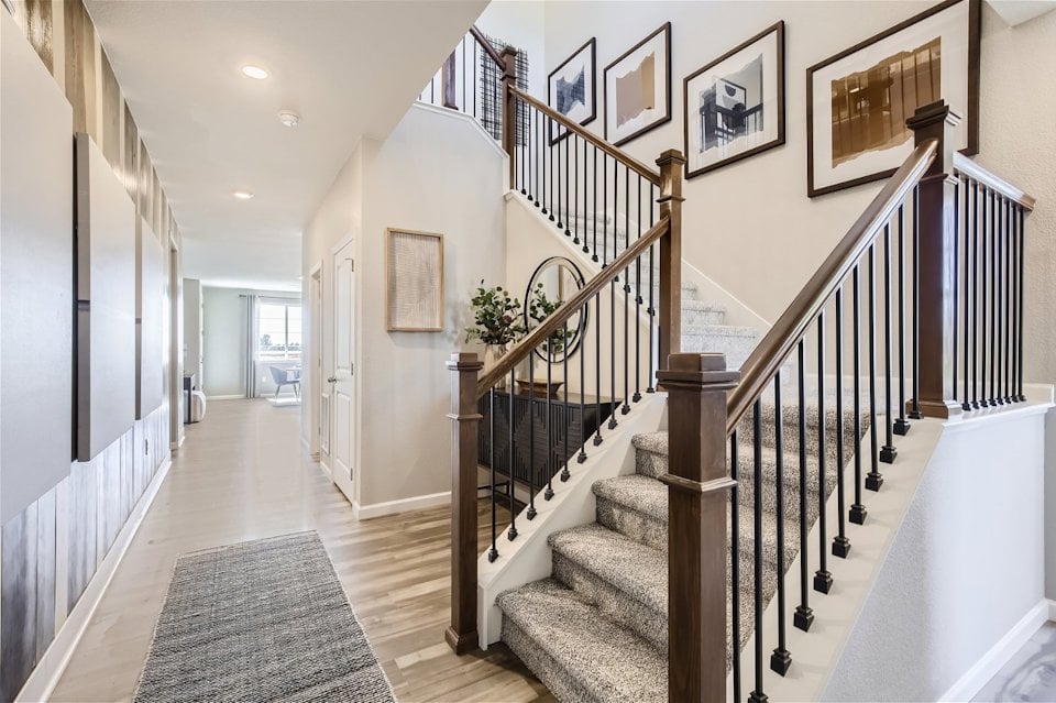 A staircase in a house.