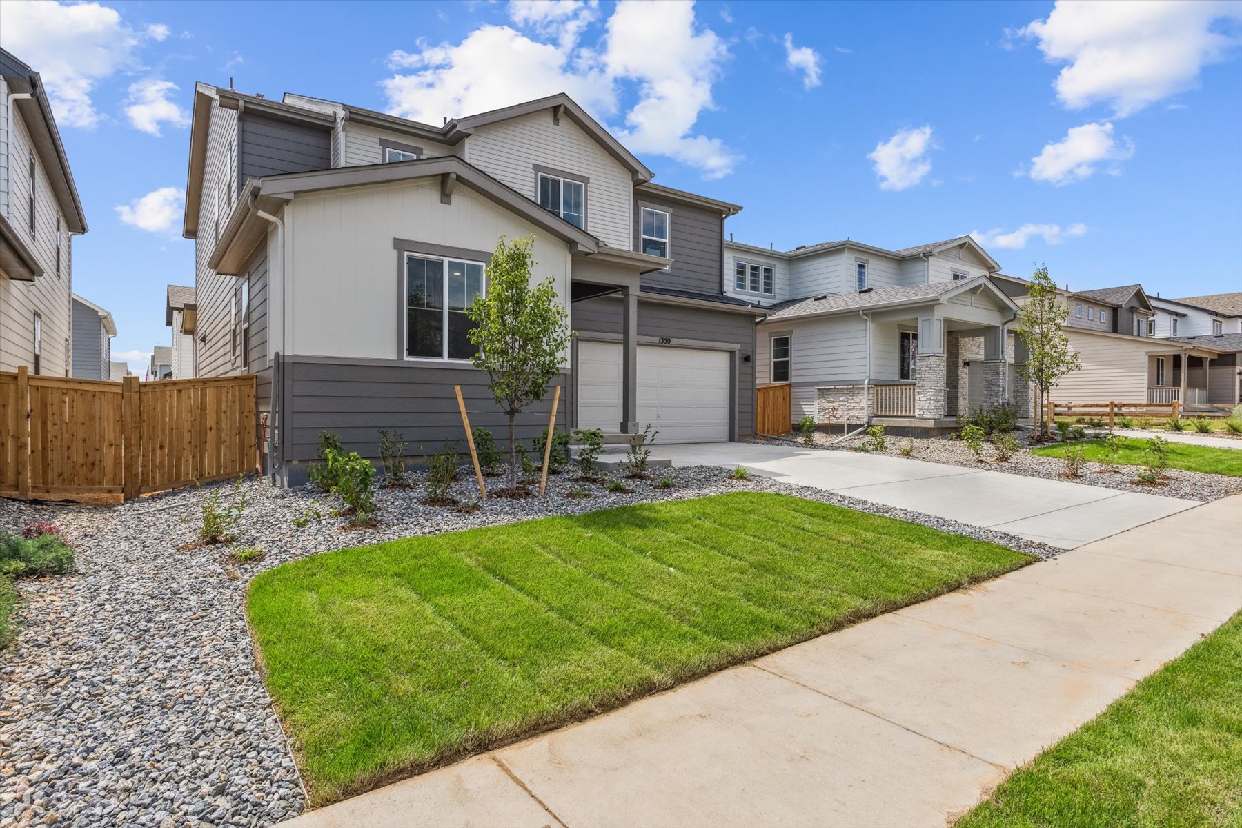 A house with a driveway.