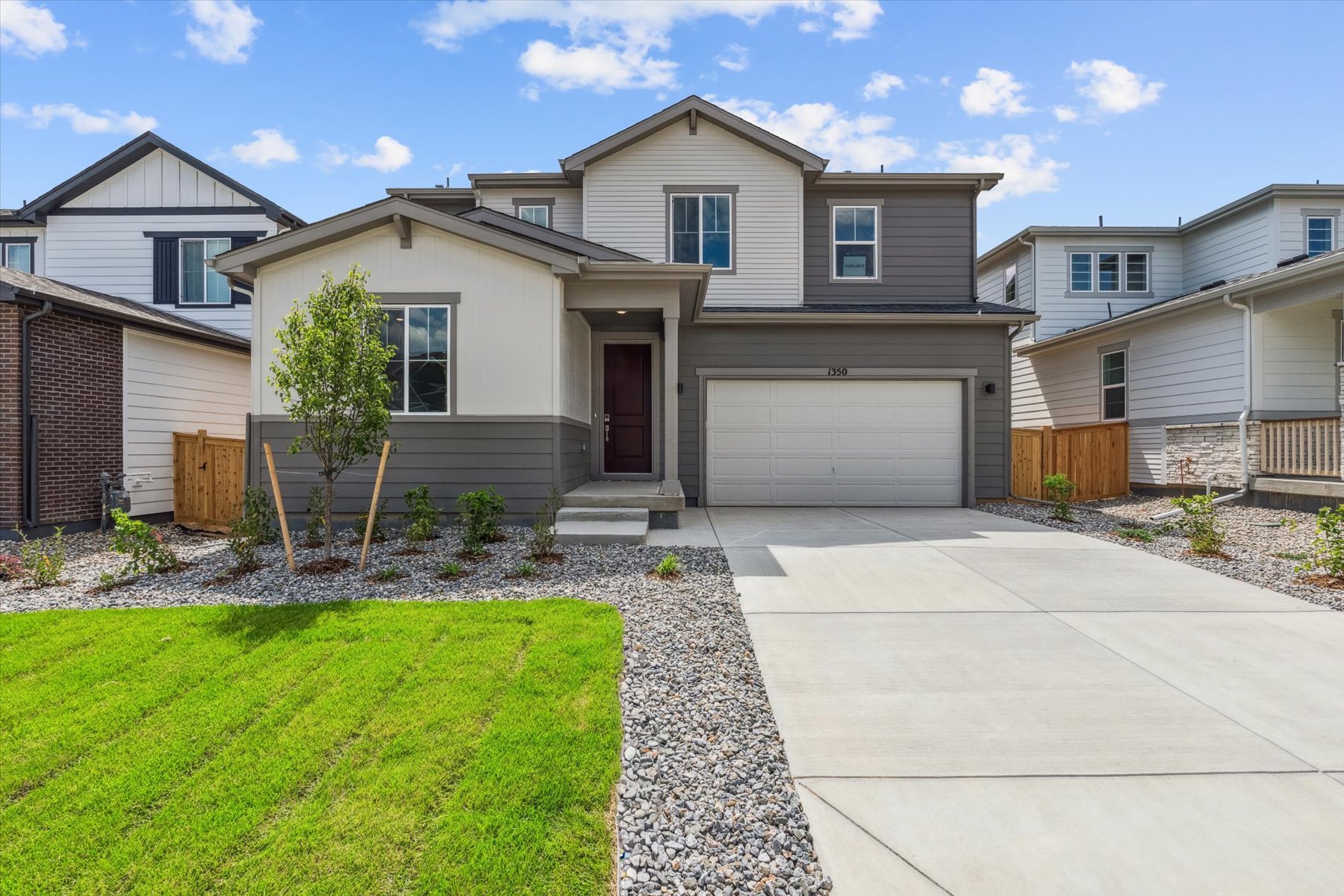 A house with a driveway.