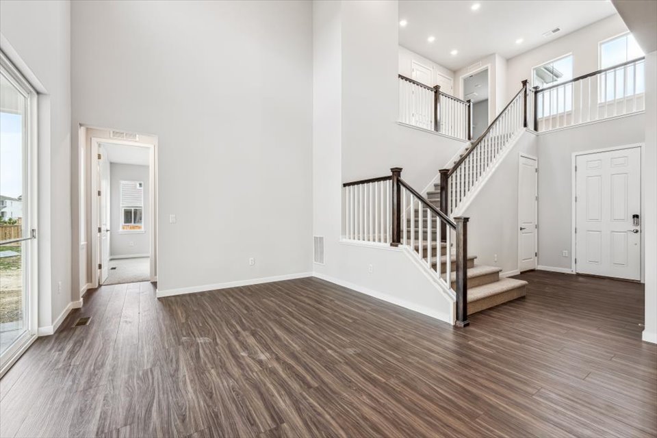 A staircase in a house.