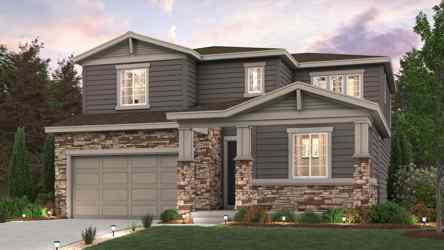 A house with a garage.