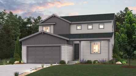 A house with a garage.