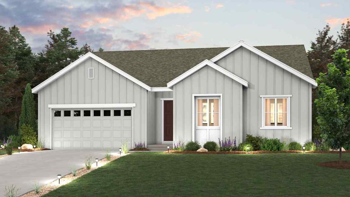 A house with a driveway.