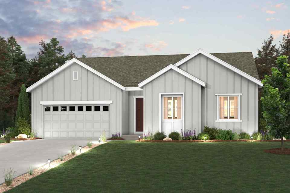 A house with a driveway.