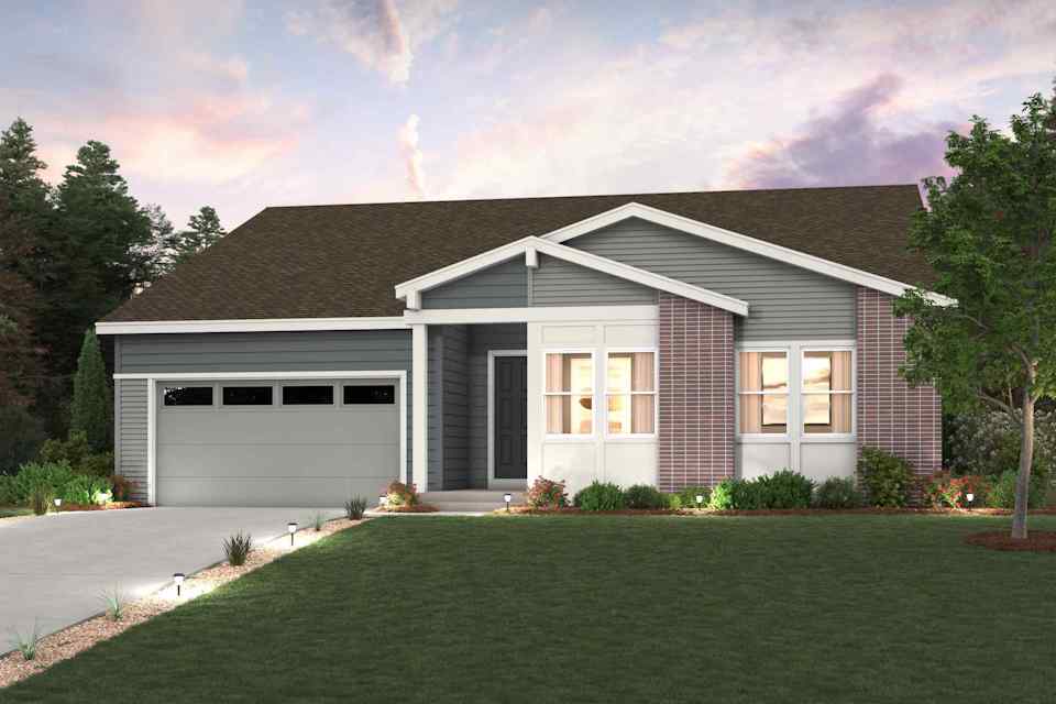 A house with a garage.