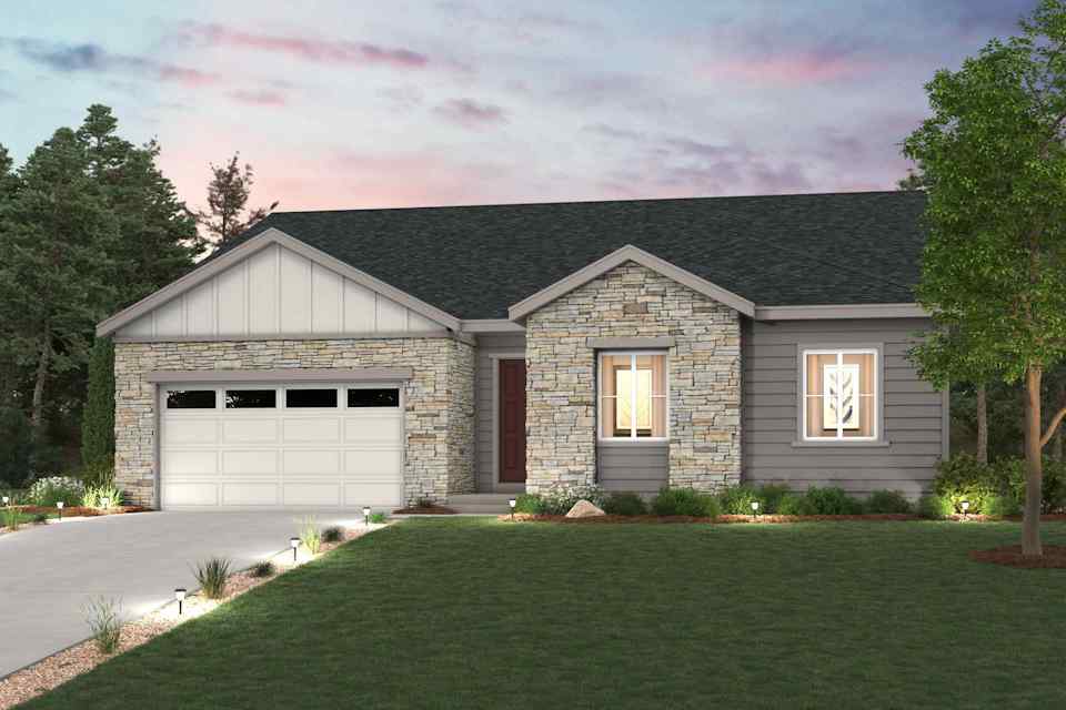 A house with a garage.