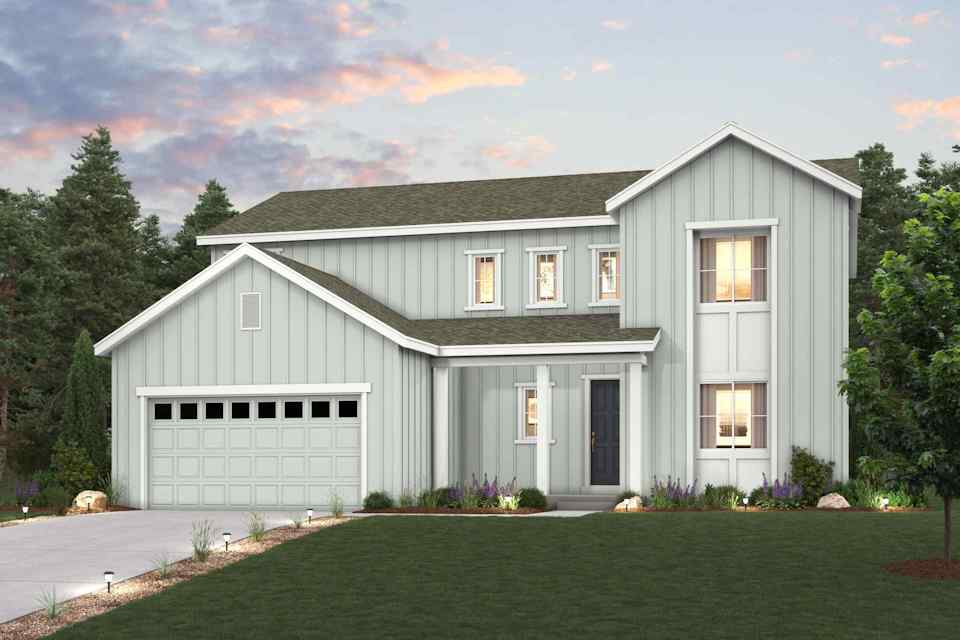 A house with a driveway.