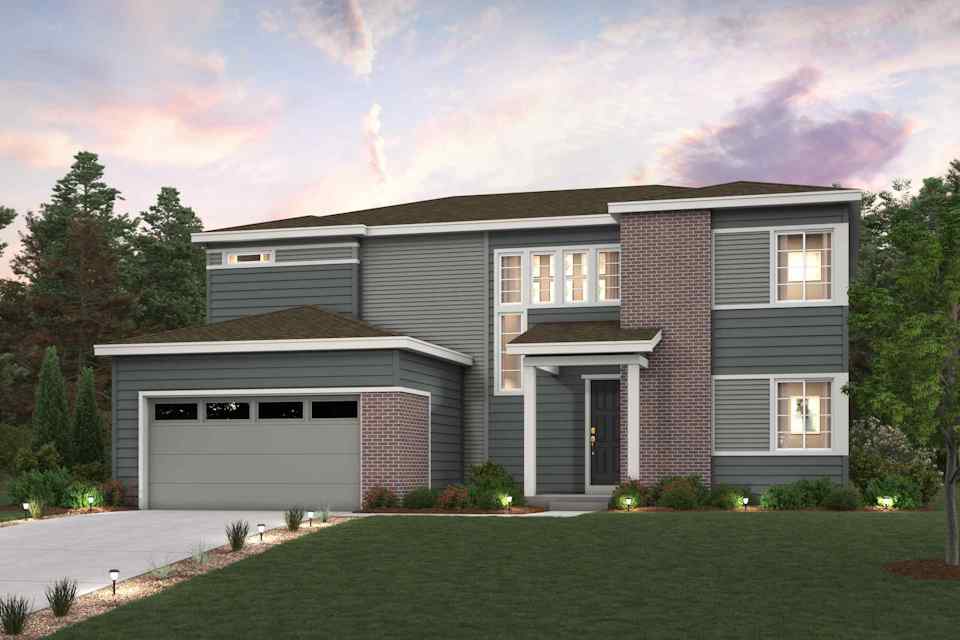 A house with a garage.