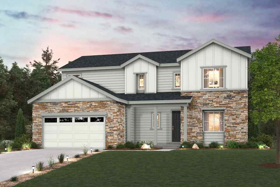 A house with a garage.