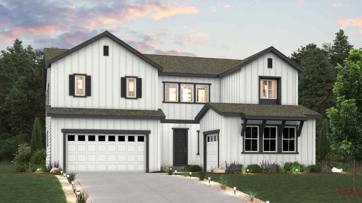 A house with a driveway.