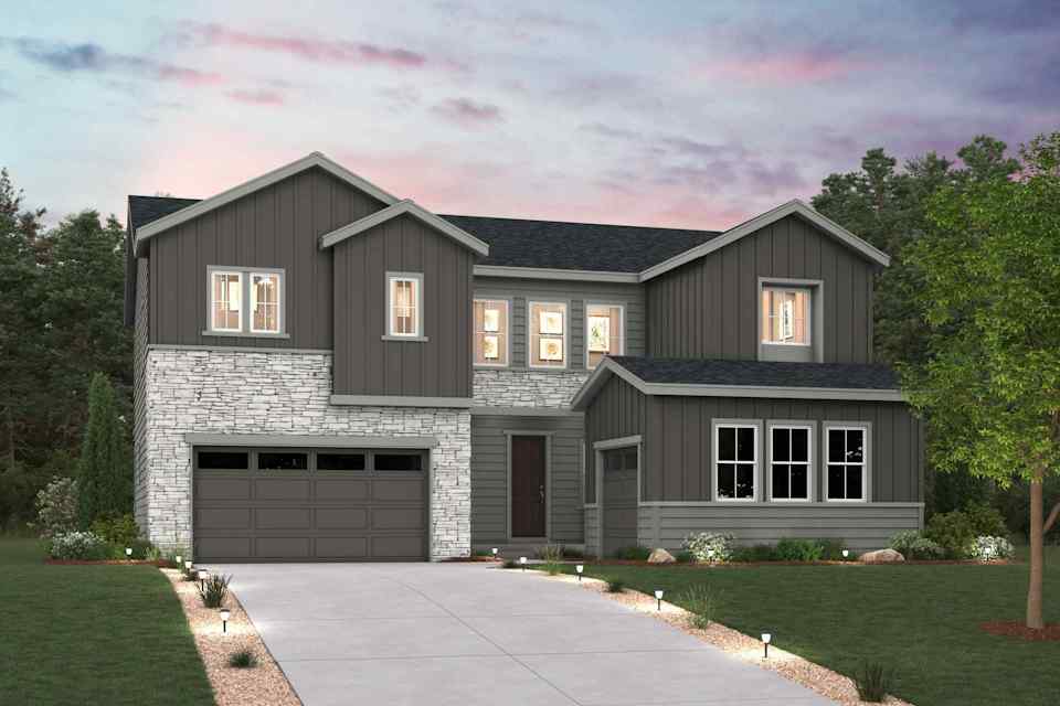 A house with a driveway.