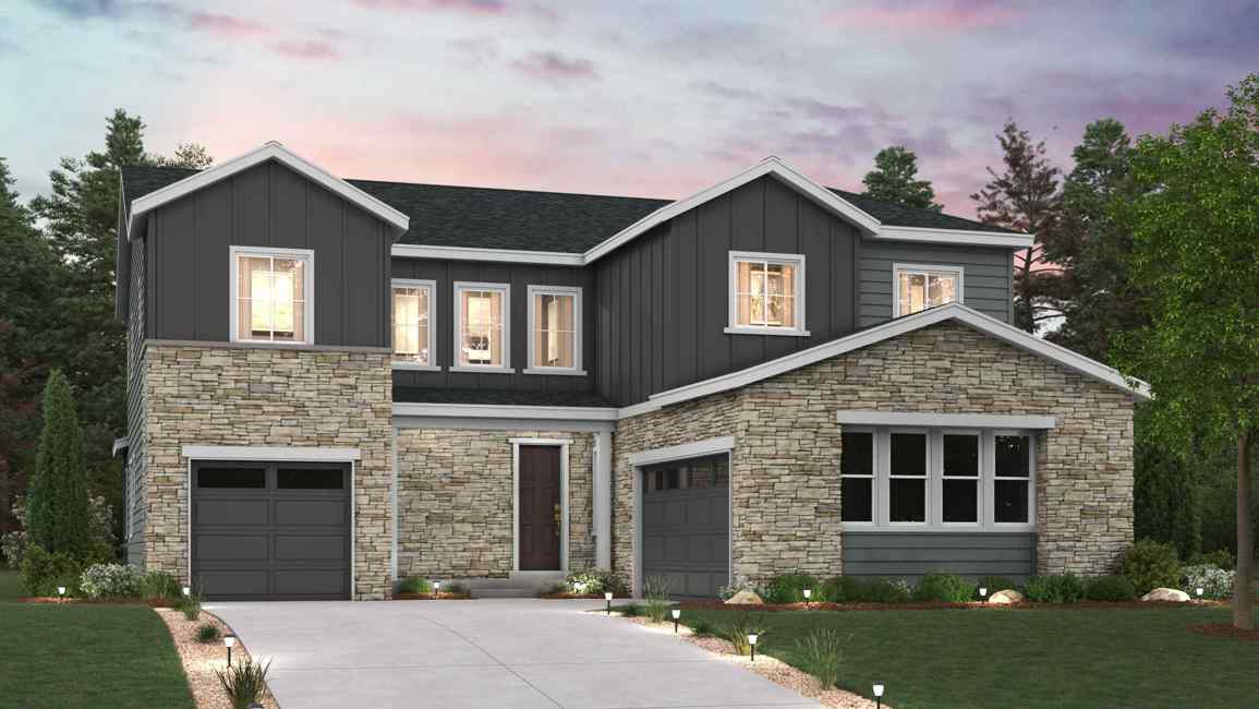 A house with a driveway.